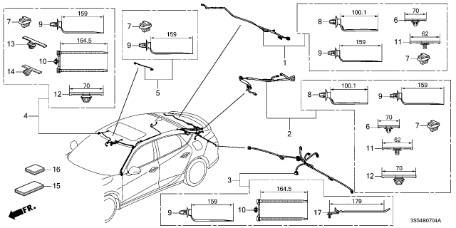 2023 Acura Integra Sub-Wire, Rear Diagram for 32131-3S5-A00