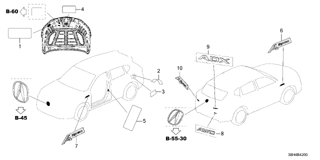 2025 Acura ADX EMB, R SIDE A-SPEC Diagram for 75717-3BH-A01