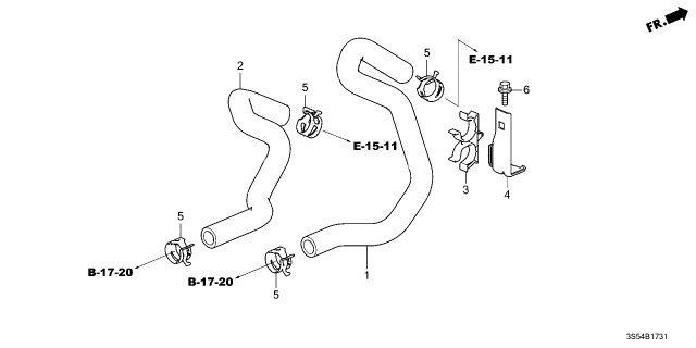 2026 Acura Integra Hose, Water Inlet Diagram for 79721-T60-A00