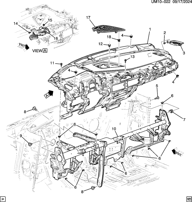 2024 Acura ZDX 5 Door A-Spec (RWD) 1AT Instrument Panel Diagram 5