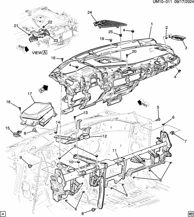 2024 Acura ZDX 5 Door A-Spec (RWD) 1AT Instrument Panel Diagram 4