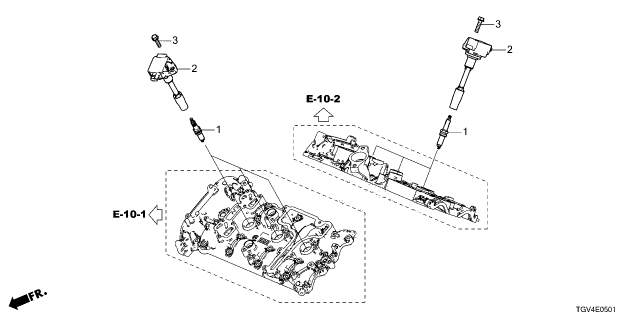 2022 Acura TLX Coil Assembly , Plug Top Diagram for 30520-6Y0-J01