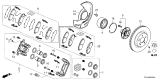 Diagram for 2024 Acura TLX Brake Pad Set - 45022-TGV-A01