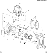 Diagram for Acura ZDX Brake Caliper Bracket - 13514241