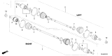 Diagram for Acura ADX Axle Shaft - 42311-3W1-A01