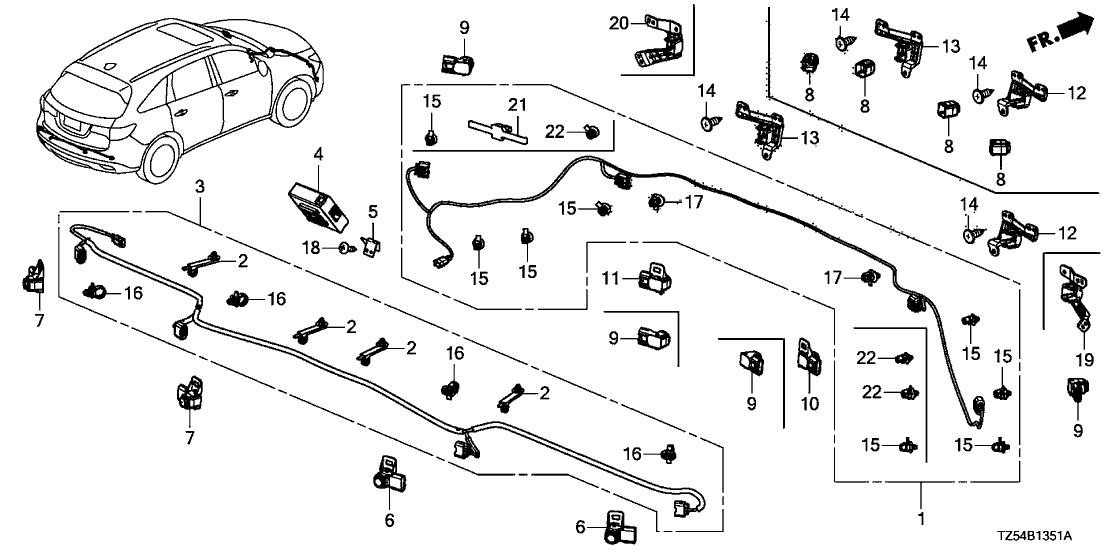 2017 Acura MDX 5 Door TECH KA 9AT Parking Sensor