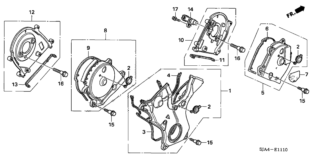 2012 Acura RL 4 Door RL-H KA 6AT Timing Belt Cover