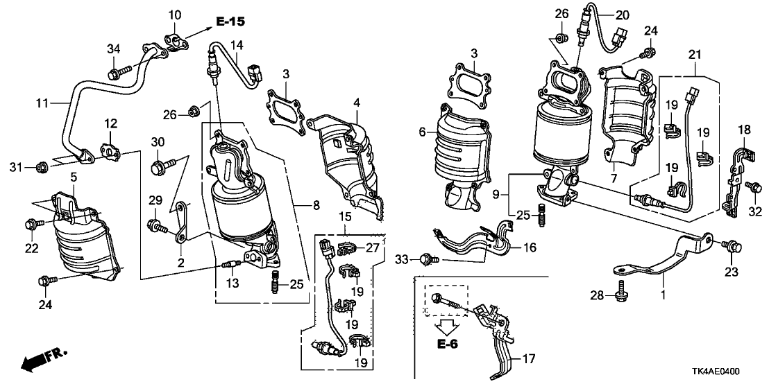 2014 Acura TL 4 Door TECH (3.7) KA 6AT Converter