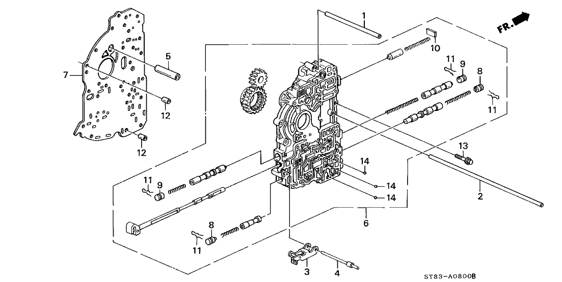 1996 Acura Integra 4 Door RS KA 4AT AT Main Valve Body