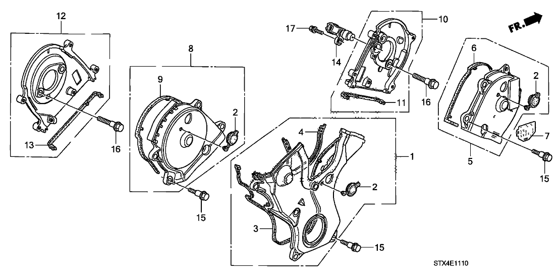 2013 Acura MDX 5 Door ADV (ENTERTAINMENT) KA 6AT Timing Belt Cover