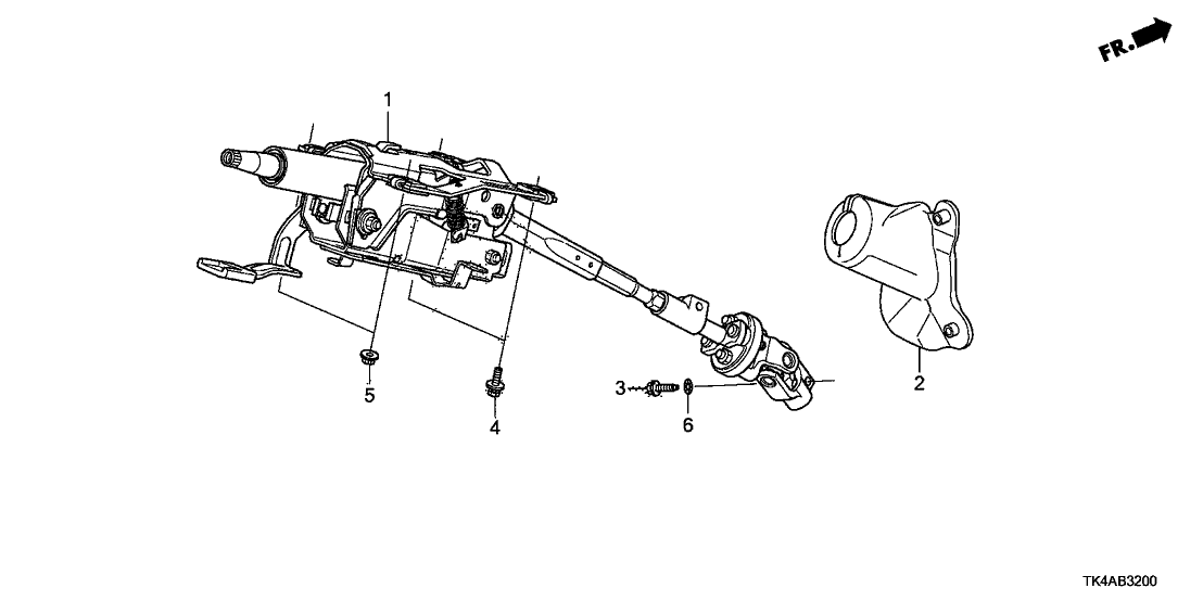2014 Acura TL 4 Door BASE (3.5) KA 6AT Steering Column