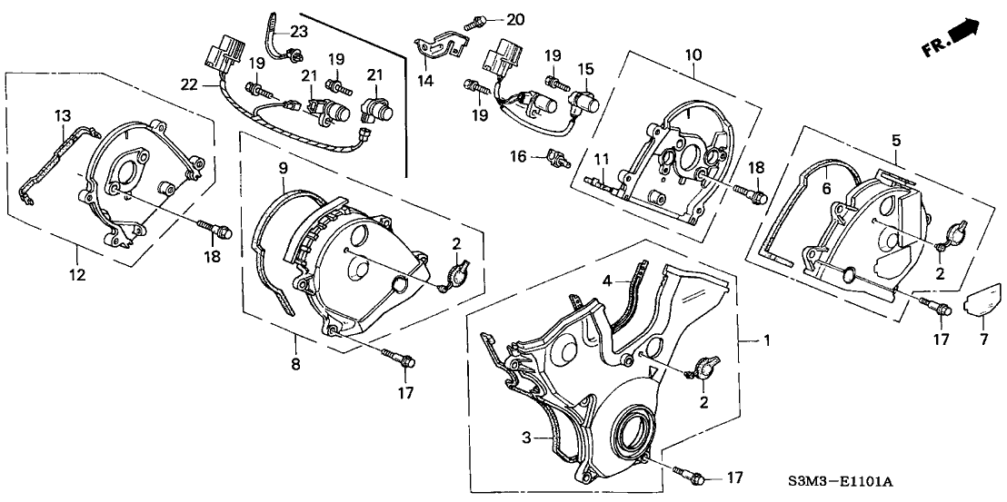 2002 Acura CL 2 Door SPORT KA 5AT Timing Belt Cover