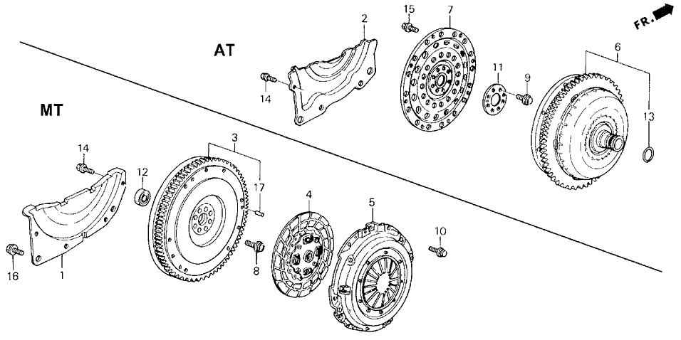 1992 Acura Integra 4 Door RS KA 4AT Clutch - Torque Converter