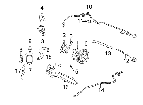 Power Steering Pump Sub-Assembly (Reman) Diagram for 06561-P8E-505RM