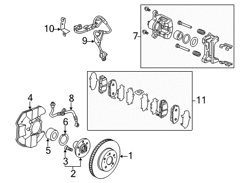 Left Front Caliper Sub-Assembly (Reman) Diagram for 45019-S6M-A01RM