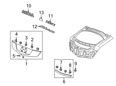 Tail Gate Lower (Ionized Bronze Metallic) Diagram for 74895-SZN-A01ZG