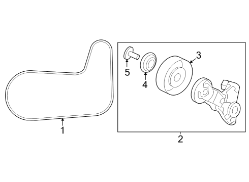2023 Acura MDX Belts & Pulleys Diagram 1