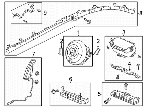 2022 Acura TLX Air Bag Components Diagram 1
