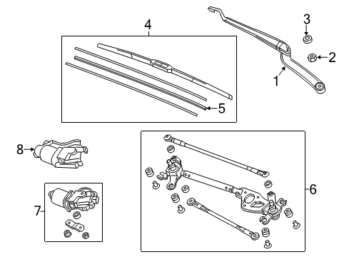 2022 Acura ILX Wiper & Washer Components Diagram 2