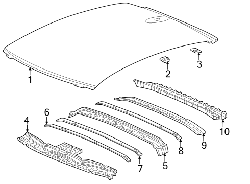 2024 Acura Integra Roof & Components Diagram 2