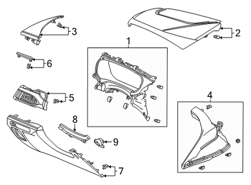 2022 Acura MDX Hood Yr400L Diagram for 77141-TYA-A23ZB