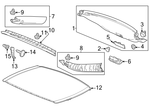 2024 Acura Integra Interior Trim - Lift Gate Diagram