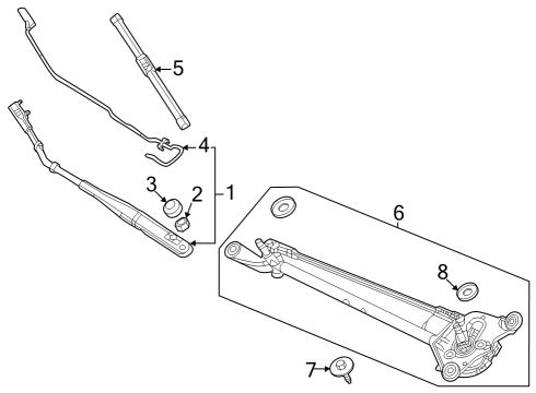 2024 Acura Integra Wiper Components Diagram
