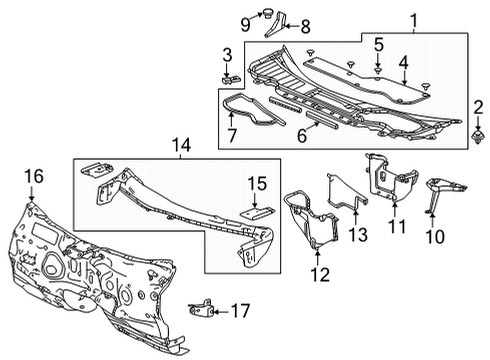 2022 Acura TLX Cowl Diagram