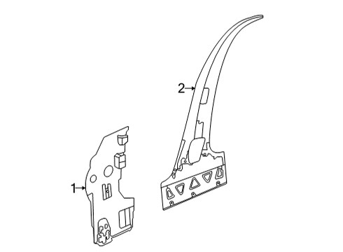 2022 Acura TLX Hinge Pillar Diagram