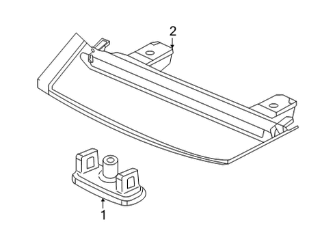 2022 Acura TLX High Mounted Stop Lamp, License Lamps Diagram