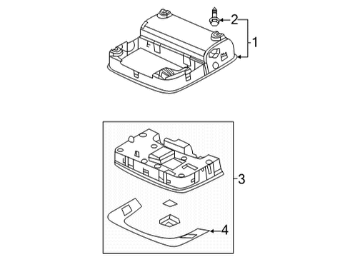 2024 Acura MDX Overhead Console Diagram