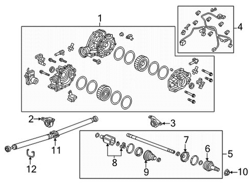 2021 Acura TLX Shaft Assembly , Propeller Diagram for 40100-TGZ-A53