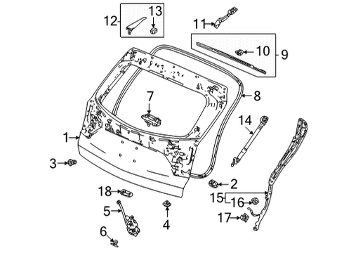 2023 Acura MDX Lift Gate Diagram