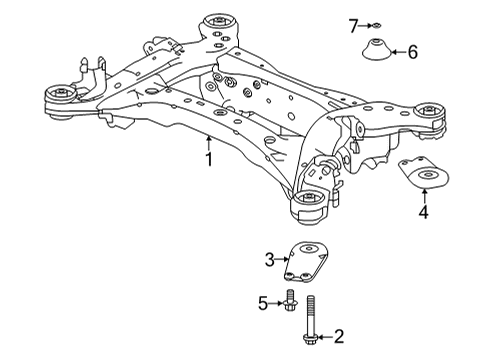 2023 Acura TLX Suspension Mounting - Rear Diagram 2