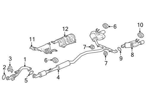 2024 Acura Integra Exhaust Components Diagram 1