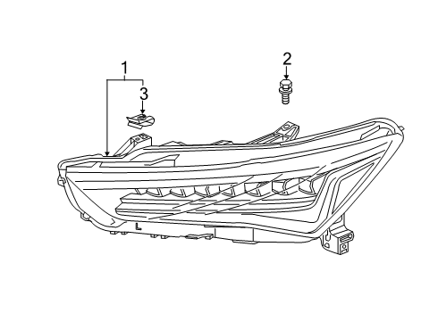 2022 Acura ILX Headlamp Components Diagram