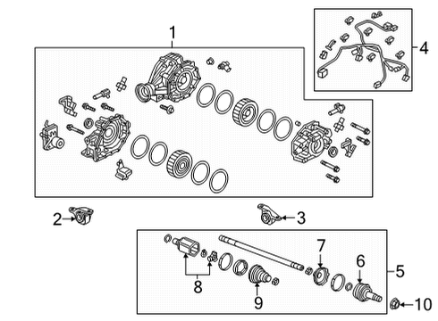 2024 Acura MDX Axle & Differential - Rear Diagram