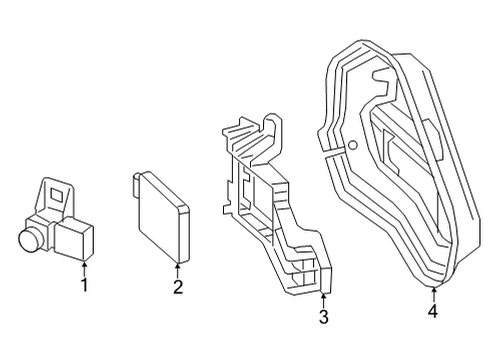 2023 Acura TLX Electrical Components - Rear Bumper Diagram