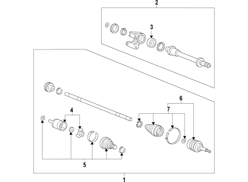 2023 Acura TLX Axle Shafts & Joints, Drive Axles Diagram