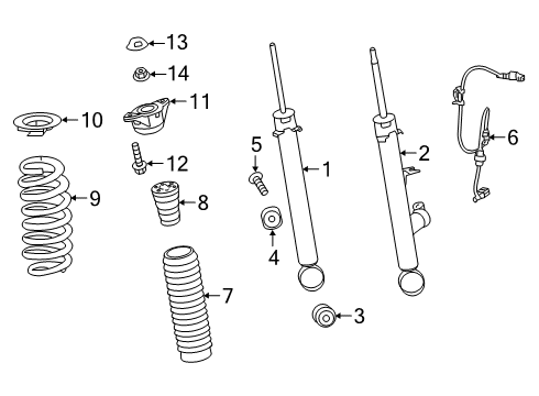 2022 Acura RDX Shocks & Components - Rear Diagram 2