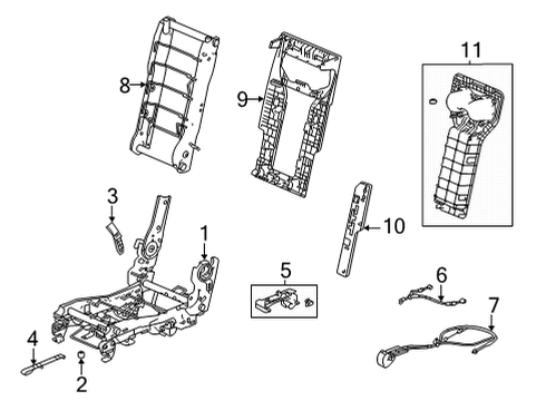 2024 Acura MDX Tracks & Components Diagram 1