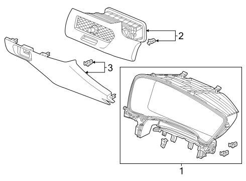 2024 Acura Integra Cluster & Switches, Instrument Panel Diagram 1