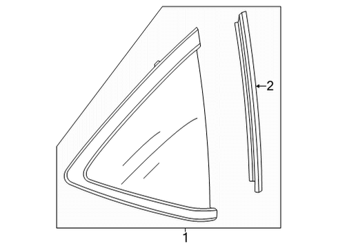 2022 Acura TLX Glass & Hardware - Quarter Panel Diagram