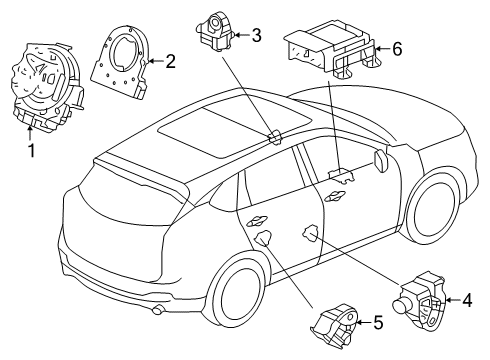 2022 Acura RDX Air Bag Components Diagram 2