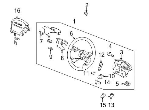 Steering Wheel Assembly (Graphite Black) Diagram for 78500-ST7-A91ZA