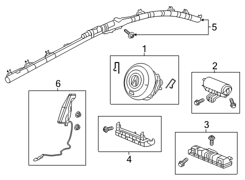 2022 Acura RDX Air Bag Components Diagram 1