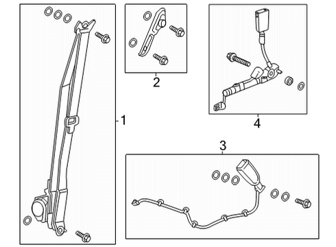 2022 Acura TLX Seat Belt Diagram 1