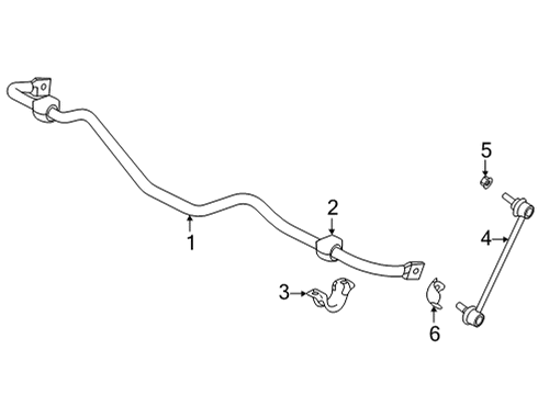 2024 Acura MDX Stabilizer Bar & Components - Rear Diagram 2