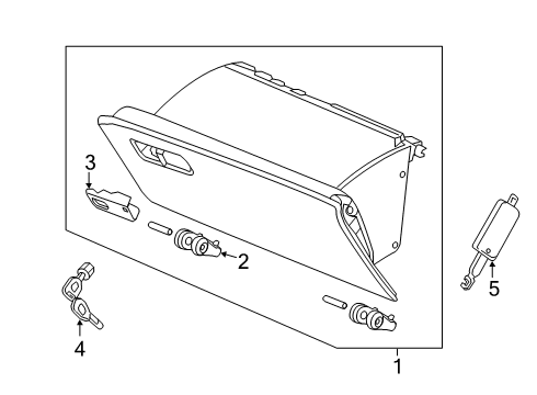 Cylinder, Glove Box Diagram for 04922-T6N-A01
