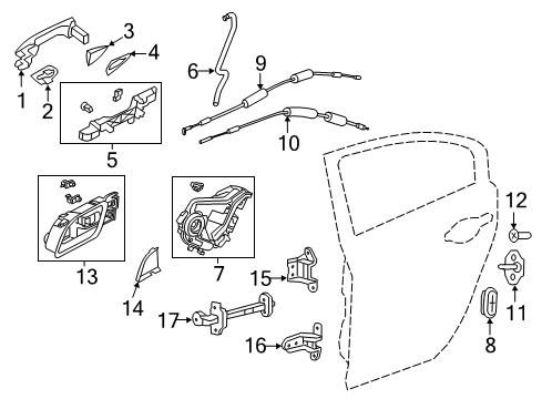 2022 Acura ILX Lock & Hardware Diagram 2
